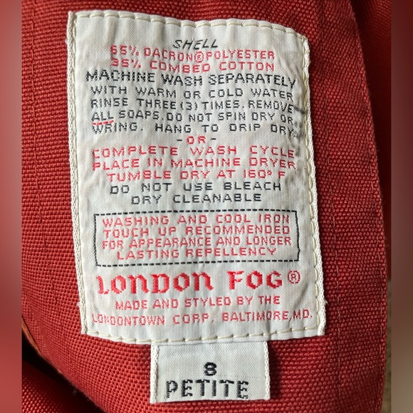 London Fog Vintage Lined Trench Coat - Picture 5 of 6